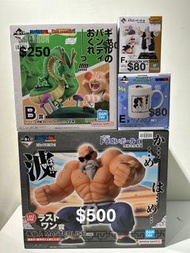 日版金證 一番賞 龍珠EX 孫悟空修業篇DRAGON BALL B賞 烏龍＆神龍 E賞陶瓷杯 F賞悟空小公仔 最後賞龜仙人