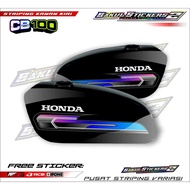 HONDA CB 100 VARIATION STRIPING / HONDA CB 100 MOTORCYCLE STICKER LIST