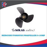 OUTBOARD SPARE PART SOLAS AMITA 3 PROPELLER TOHATSU MERCURY 9-20HP 9 PITCH 5111-093-09