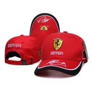หมวกรถ Ferrari Hip-Hop ฮิปฮอปเบสบอลหมวก F1 Racing หญิงของขวัญหมวกหมวกหมวกกอล์ฟชาย