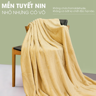 Mền tuyết Nin House siêu mềm mịn màu Soybean 1m3x2m và 1m6x2m - Fleece Blanket siêu ấm mềm mịn dày d