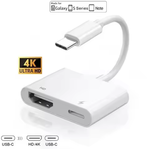 2‑in‑1 Type‑C Digital AV Adapter HDMI‑compatible 4K@30Hz/4K@60Hz PD 100W Power Charger For Phone15/1