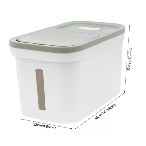 10 kg large storage container for food, flour container, rice dispenser, airtight container, large s