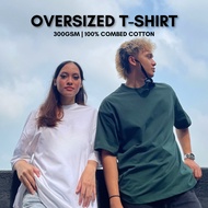 Oversized T-Shirt 300GSM Heavy Cotton Plain Oversized T-Shirt Loose Fit Plain Streetwear