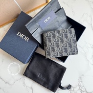 Dior Oblique Wallet 男女 緹花布 短銀包 短夾