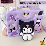 Case Compatible For Honor Pad X8a LTE 11 2025 11inch 2024 X8A 360°rotation Stand Purple Soft Cartoon