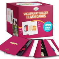Vocabulary Builder Flash Cards - 299 Educational Photo Cards for Home, Speech Therapy Materials, ESL