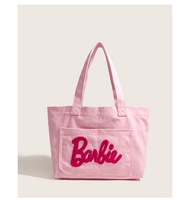 Túi Vải Canvas GUMNI Barbie Túi Xách Học Sinh Túi Vải Canvas Cầm Tay Cho Nữ Túi Học Sinh Thường Ngày