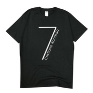 New Cristiano Ronaldo Short Sleeved Pure Cotton T-shirt, Champions League Size 7 Round Neck Football