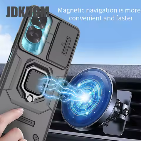 JDKDOM Shockproof Push Window Bracket Case For Honor 400 X50 X60 200 Pro 90 Magic 7 6 5 Lite X40 X50