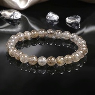 一圖一物│#458 7mm 金銀髮晶水晶手鍊 魔鬼髮晶 開運轉運招財