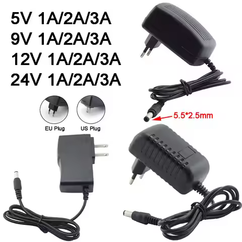 AC 110-240V DC 5V 9V 12V 24V 1A 2A 3A adapter 12V Volt Converter Power Supply Charger for phone toys