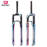 ✣℗BOLANY Bicycle Fork 27.5/ 29er Supension Air Inch Vacuum Plating Mountain Bike Fork Aluminum Alloy