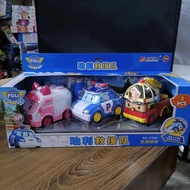 Hongxing Toys Deformed Police Car Polly Rescue Toy Agent Scooter Set Box ️