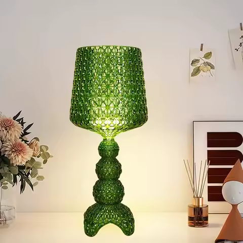 Italian Designer Floor Light Hollow Goblet Acrylic Standing Lamp for Exhibition Hall Living Room Bed