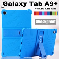 for Samsung Galaxy Tab A9+ A9 Plus X210 X215 X216 Tab 11 Inch Tablet Case Shockproof Soft Silicone Protective Case Stand Cover