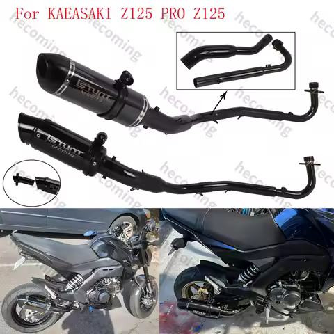 Slip On For Kawasaki Z125 PRO z125 2013-2024 Full Exhaust System Muffler Header Link Pipe Z125 Exhau