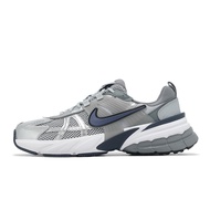 Nike Casual Shoes V2K Run Men's Women's Gray Silver Dark Blue Retro Jogging Old Sports [ACS] HJ4497-