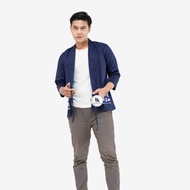 Outer blazzer kimono sweater Cardigan pria casual terbaru ethnic batik Sanggaraku bahan katun halus