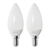 SOLHETTA Led燈泡 e14 250流明, 燭形/乳白色, 暖白光