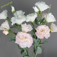 JEREMY Silk Eustoma Flower Branch, Luxury Real Touch Artificial Eustoma Flower, DIY Vase Decor Elega
