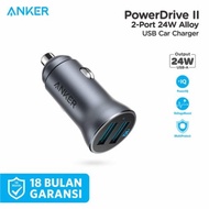 Anker Powerdrive II Car Charger 24W 2Port Alloy Official Anker A2728