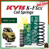 KAYABA PERODUA MYVI & MYVI LAGI BEST  FRONT  REAR  SET COIL SPRING STANDARD KYB K-FLEX (2 OR 4 PCS)