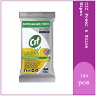 CIf Power & Shine Wipes / CIf Wipes Universal Fresh Multi-Purpose Cif Disinfect Professional 100