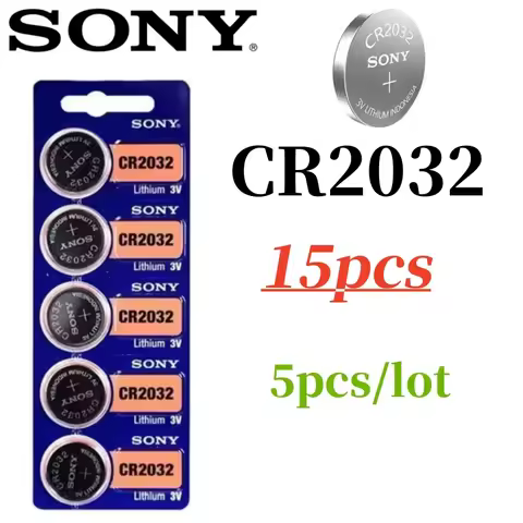 15pcs Original for Sony CR2032 cr2032 cr 2032 3V ECR2032 Lithium Battery CR 2032 For Control Watch M