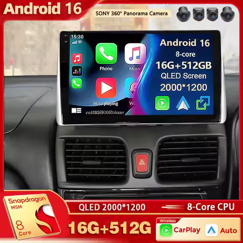 Android 16 For Nissan Sentra 5 B15 1999 - 2006 2K QLED Android Car Radio Multimedia Video Player ste