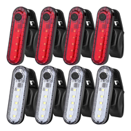 8Pack USB Rechargeable Front and Rear Bicycle Light Bike Headlight for Road Bike Cycling