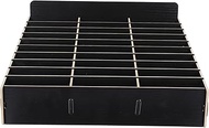 BESPORTBLE 1-Piece Phone Storage Box, Wooden Mobile Phone Organiser with Multiple Grids, Black Caddy
