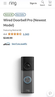 Ring 4K高清視像智能防盜門鈴 Ring Wired Doorbell Pro (3rd Generation Newest Model )