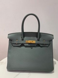 二手90%new⭐️Hermes Birkin 30cm 63 Vert Amande x Ghw 杏仁綠金扣 Togo皮 D Stamp🫶🏻