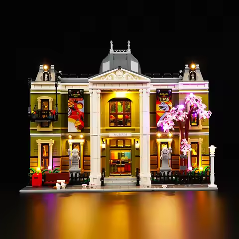 Lazishi LED light 10326 set is suitable for Natural History Museum building blocks (including lighti