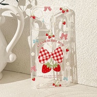 MERAH Card Holder Red Strap Bow Case iphone 17 Air Pro 11 13 Pro Max 16 15 Pro Max 7P 8P Xr Ip13 15 