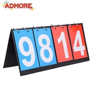 ADMORE Portable Flip Scoreboard, 3-Digit Portable Design Easy Flip Score Keeper, Scoreboard 2-Digit 