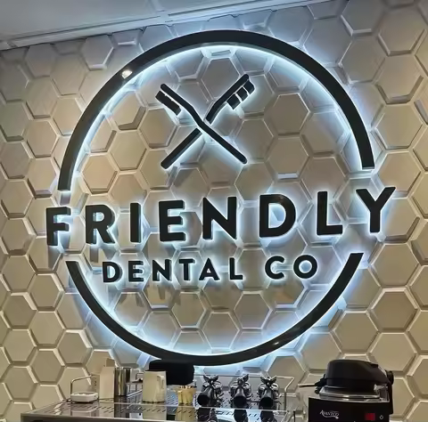 3D Backlit Logo Sign Custom Outdoor 3D Led Letters Storefront Company Logo Signs Store Front 3D Illu