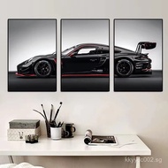 3 pc Classic Cool Car Series Frameless Poster Vintage Industrial Style Gt3rs Canvas Print Home Bedro