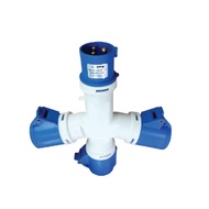 Ổ CẮM CÔNG NGHIỆP CHIA 3 CỔNG 16a / 32A 2P+E IP44 CAO CẤP MPE