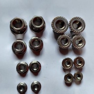 flange nut m8 stainless atau Mur payung drat 12 baut 12