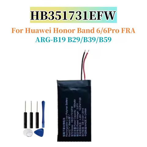 New Battery HB351731EFW For Huawei Honor Band 6/6Pro FRA/ARG-B19/B29/B39/B59 batteries Watch Replace