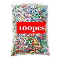 100ชิ้น DIY ห่วงโซ่กุญแจโซ่ลูกปัดลูกบอลสีสันสดใสตุ๊กตาห่วงแขวนจี้ป้ายชื่อติดกระเป๋าเครื่องประดับทำเค