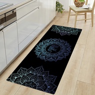 Bohemian Mandala and ElephantRound Area Rug Rug Round Carpet for Living Room Bedroom(Color:Green,Bla