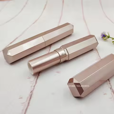 Lipstick Tube Octagonal Diamond Empty Tube Packaging Material Mouth Wax Bottling Lip Balm Tube Lipst