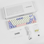 Zifriend ZA68 Mechanical Keyboard 68ปุ่ม คีย์บอร์ดเกมมิ่ง คีย์บอร์ดไร้สาย ไฟRGB23โหมด