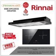 RINNAI RH-S329-PBR SLIMLINE HOOD SLEEK DESIGN WITH TOUCH CONTROL +  RINNAI RB-7012H-CB 2 ZONE INDUCTION HOB BUNDLE DEAL