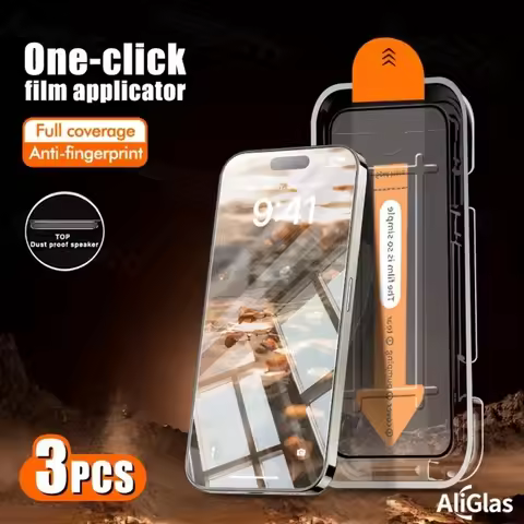 3PCS Tempered Glass Films Designed for Mobile Devices for RealMe GT 8 Pro GT 7 Pro Features A One-Cl