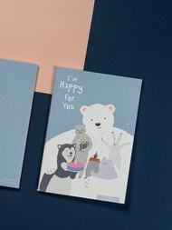 懷特熊系列療癒筆記本-我為你開心