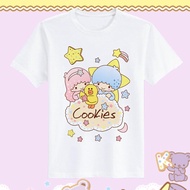 Littletwinstars Gemini Joint Cartoon Related Short Sleeve T-shirt Soft Girl Student Loose Couple Out